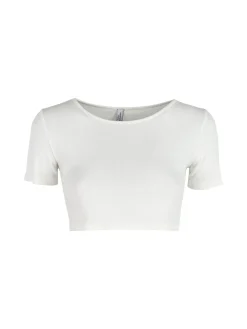 Essenziale Milano T-shirt cropped donna a costine