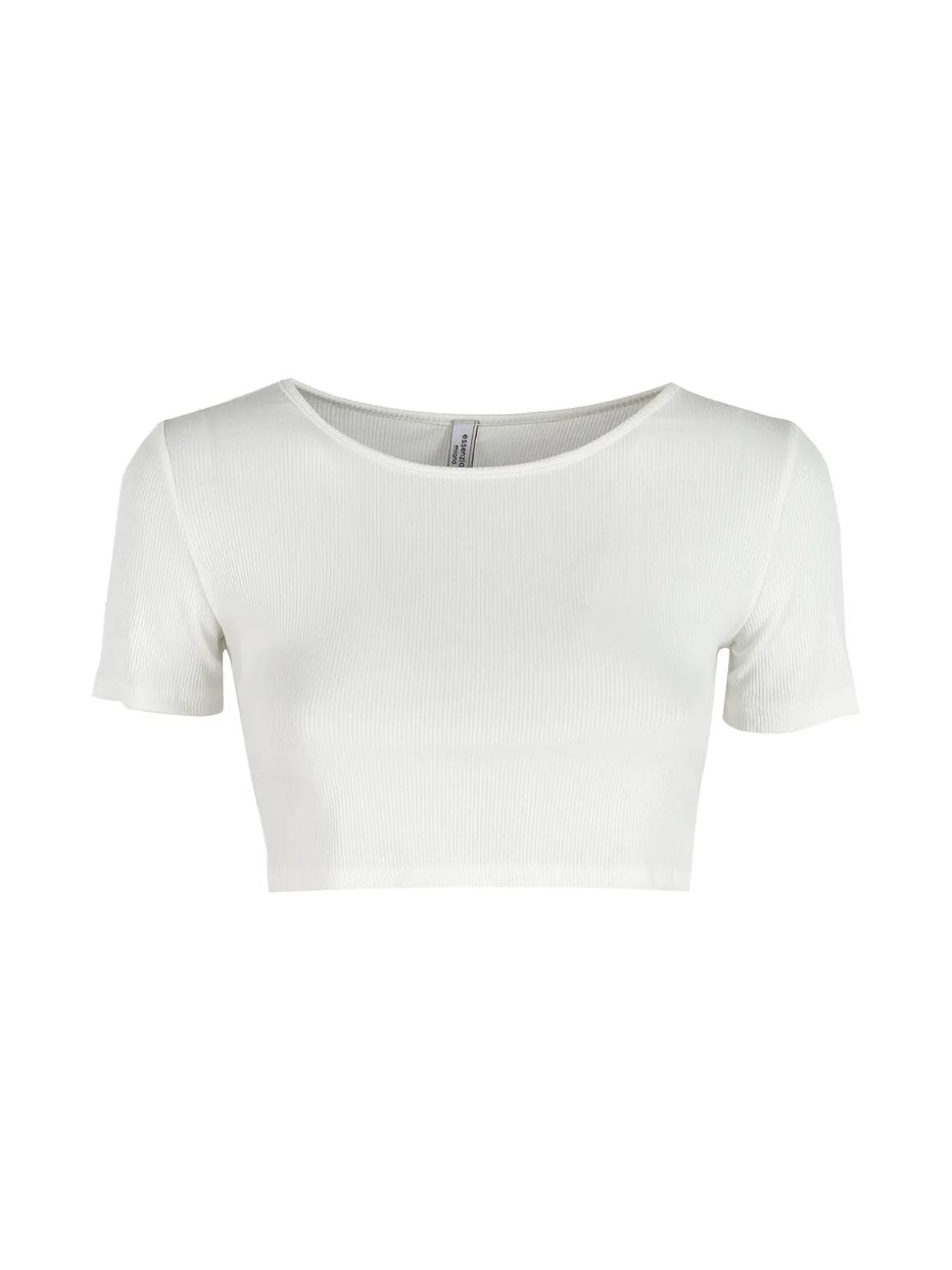 Essenziale Milano T-shirt cropped donna a costine