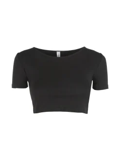 Essenziale Milano T-shirt cropped donna a costine