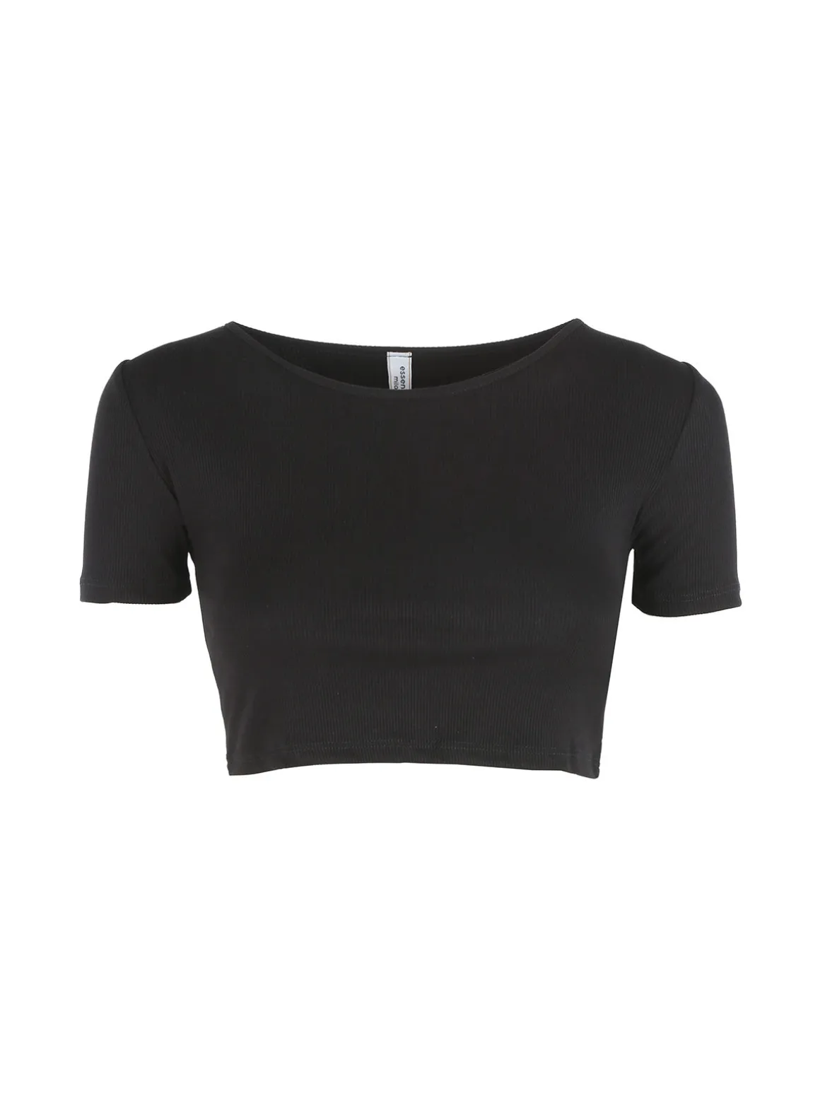 Essenziale Milano T-shirt cropped donna a costine