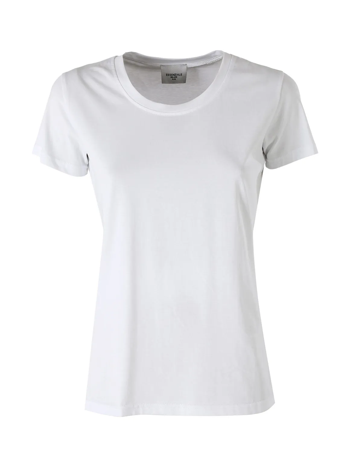 Essenziale Milano T-shirt girocollo da donna in cotone - bianco