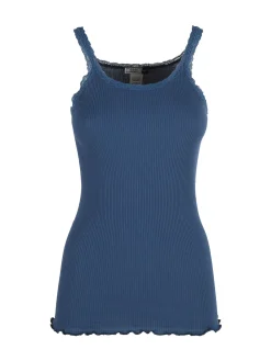 Esse Speroni Canotta donna girocollo a costine con pizzo