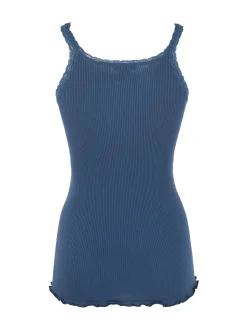 Esse Speroni Canotta donna girocollo a costine con pizzo