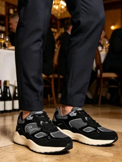 Everlast Sneakers sportive da uomo con suola alta - nero