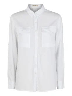 Ewinker Camicia donna a maniche lunghe con taschini