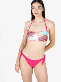 Farfala Fiore Bikini donna a fascia con coppe imbottite e brasilana
