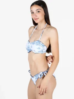 Farfala Fiore Bikini donna a fascia con imbottitura e slip
