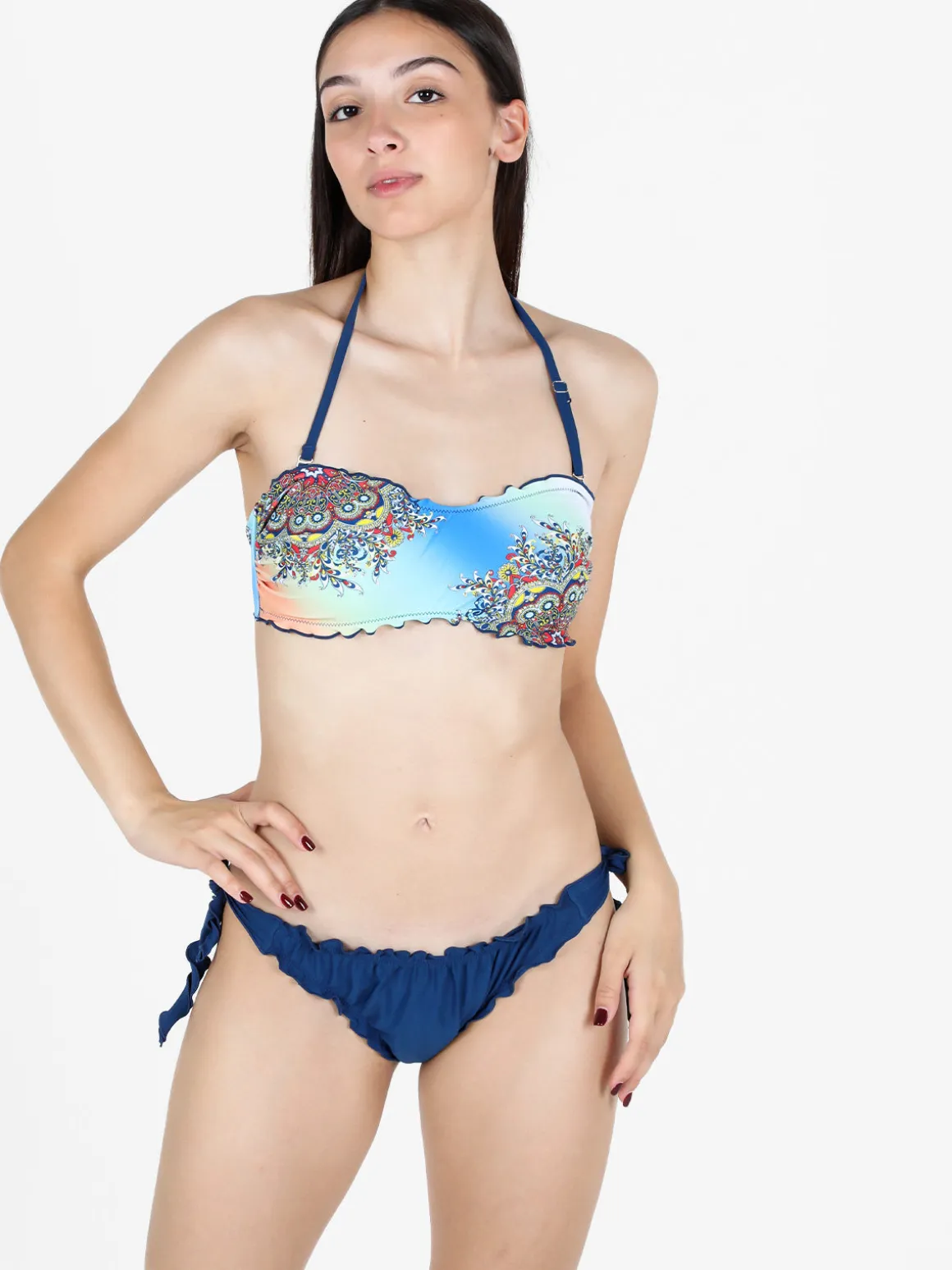 Farfala Fiore Bikini donna con fascia imbottita e slip