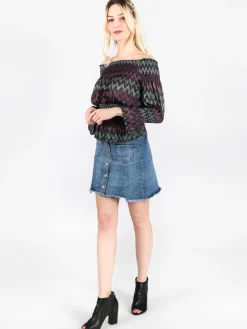 Farfallina Gonna di jeans con bottoni