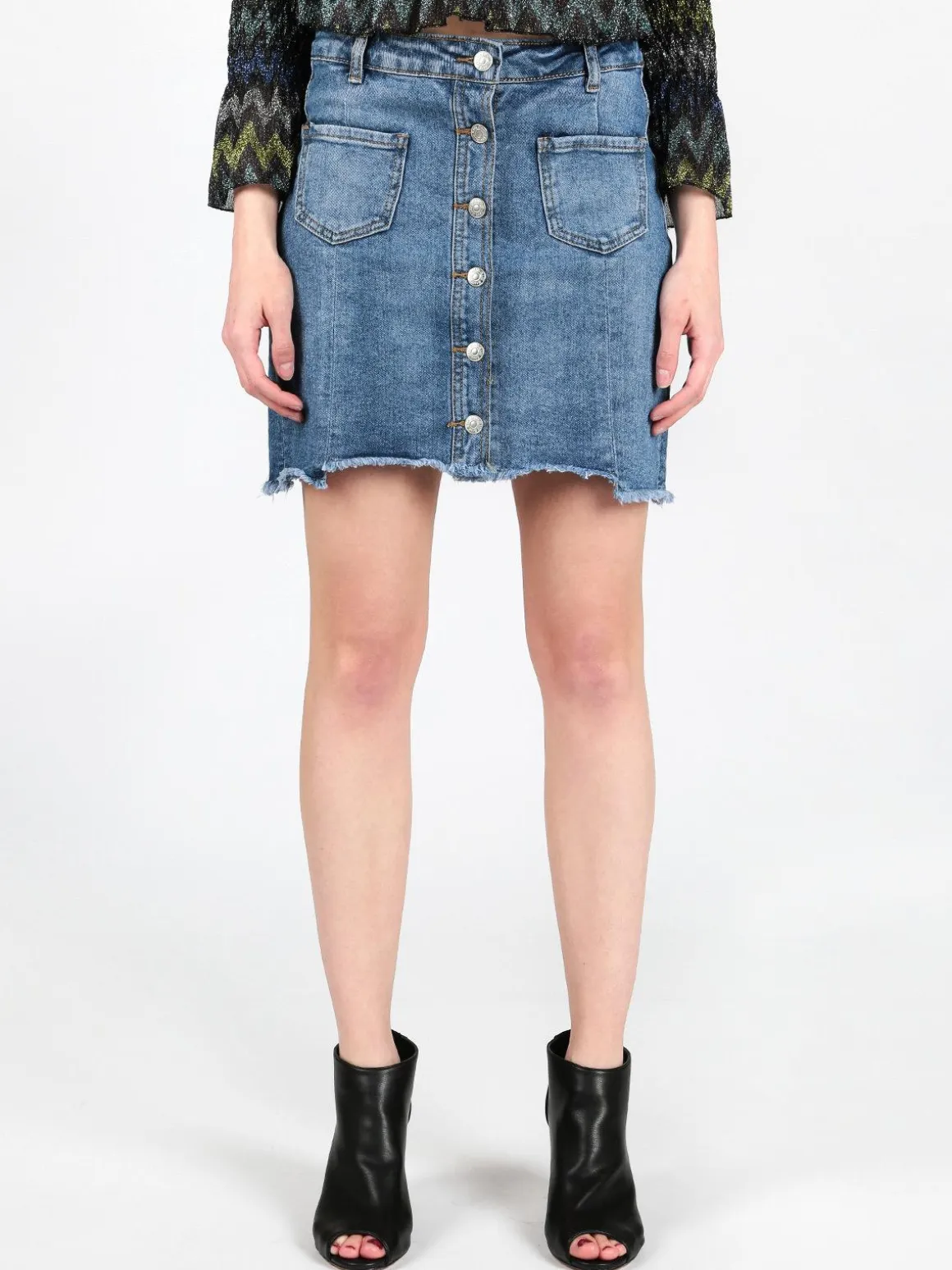 Farfallina Gonna di jeans con bottoni