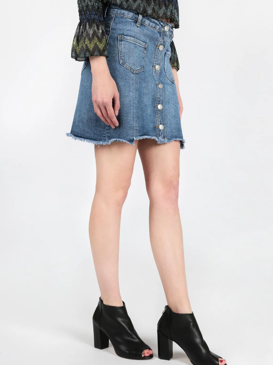 Farfallina Gonna di jeans con bottoni