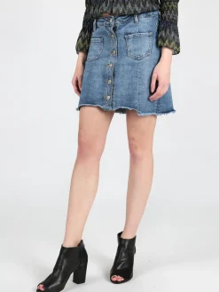 Farfallina Gonna di jeans con bottoni