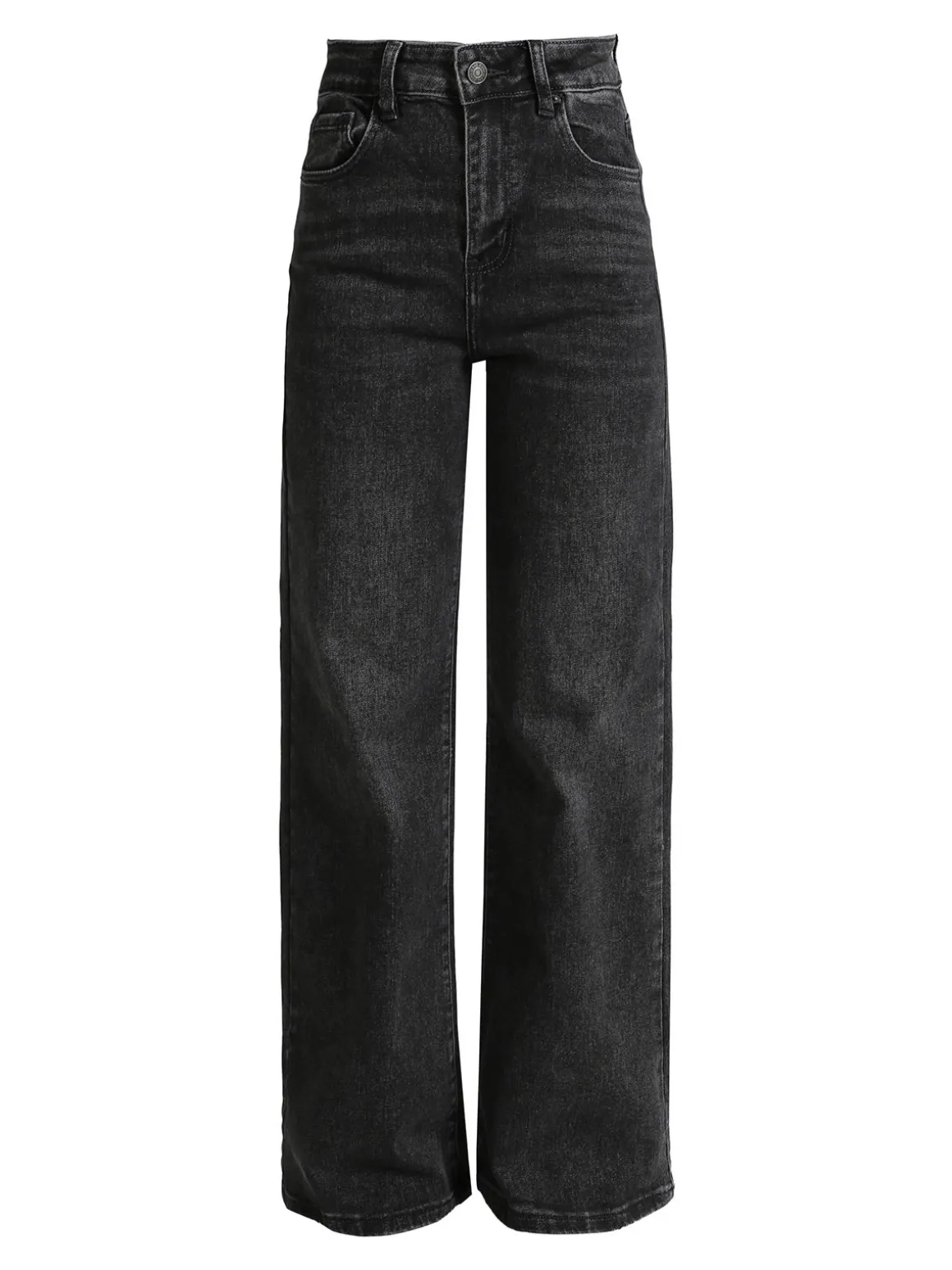 Farfallina Jeans donna a vita alta con finale a zampa - nero