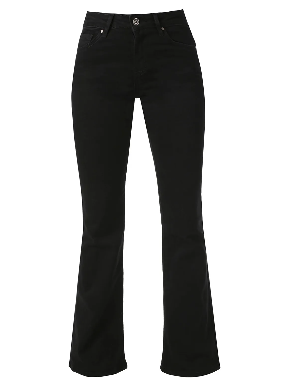 Farfallina Jeans donna flare a vita alta - nero
