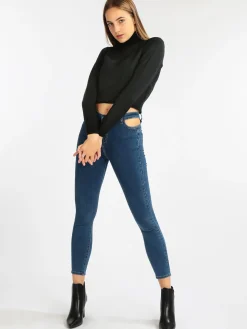 Farfallina Jeans donna skinny a vita alta