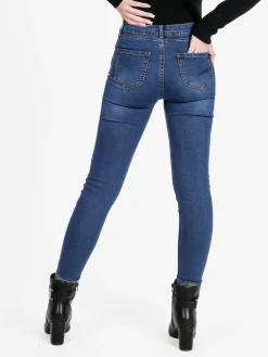 Farfallina Jeans donna skinny con strass sul finale
