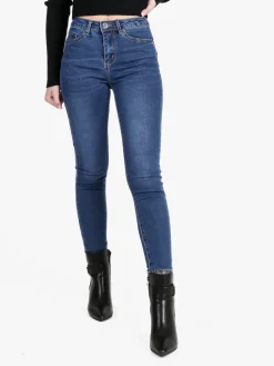 Farfallina Jeans donna skinny con strass sul finale