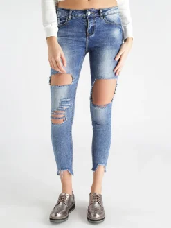 Farfallina Jeans skinny strappati