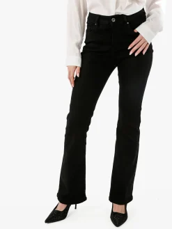 Farfallina Pantaloni donna jeans a zampa - nero