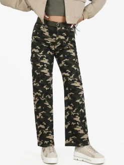 Farfallina Pantaloni donna militare con tasconi