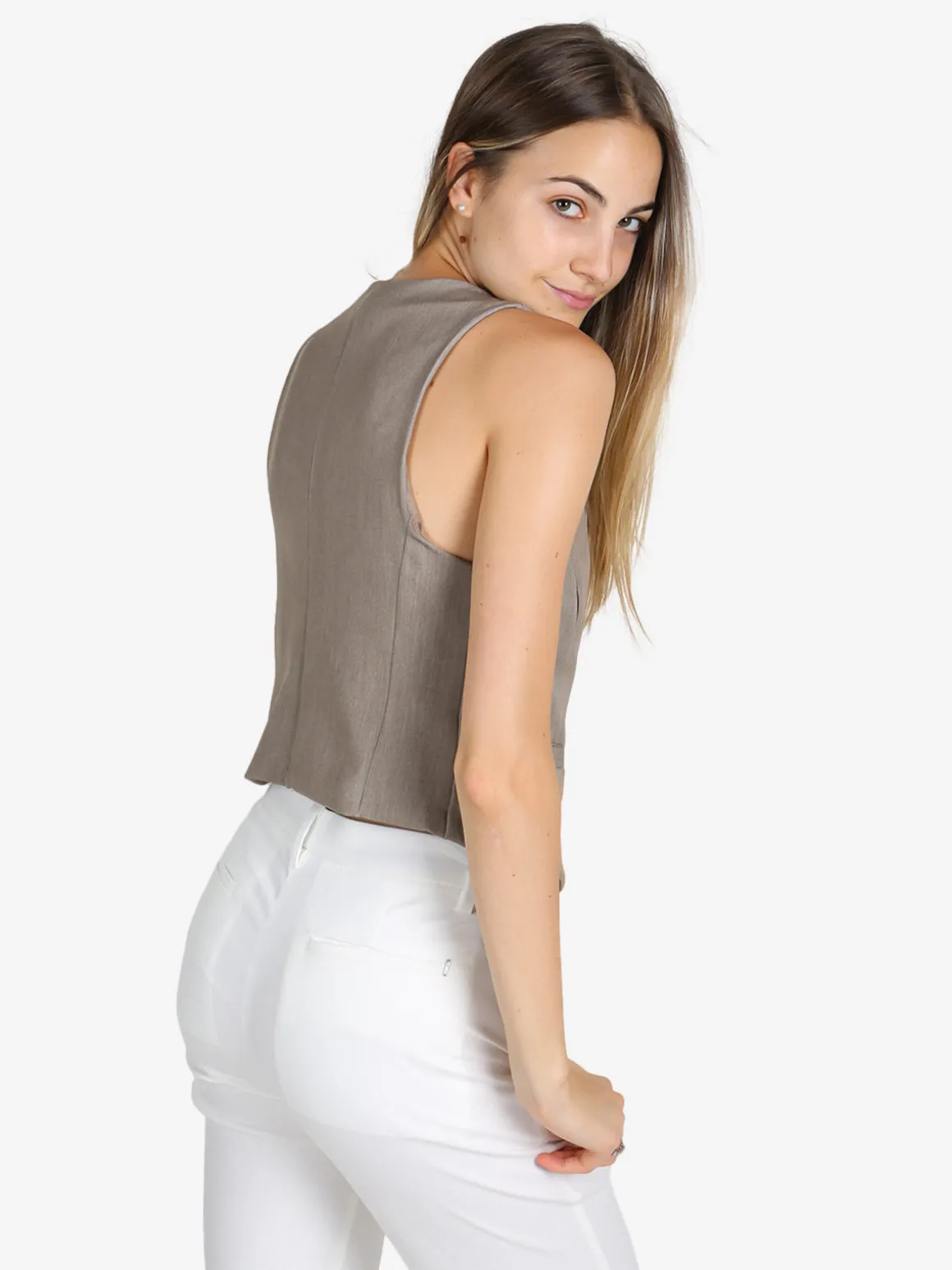 Fashion Gilet donna con bottoni