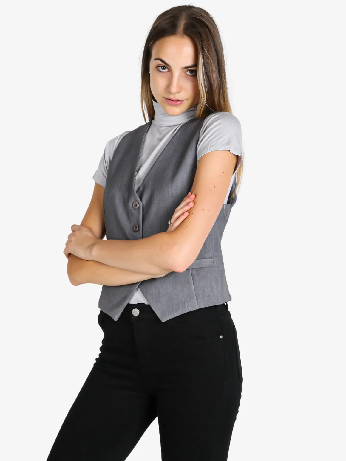 Fashion Gilet donna con bottoni