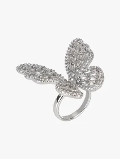 Fashion Jewelry Anello Farfalla con strass donna