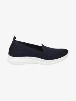 Fashion Sneakers donna slip on con strass e zeppa
