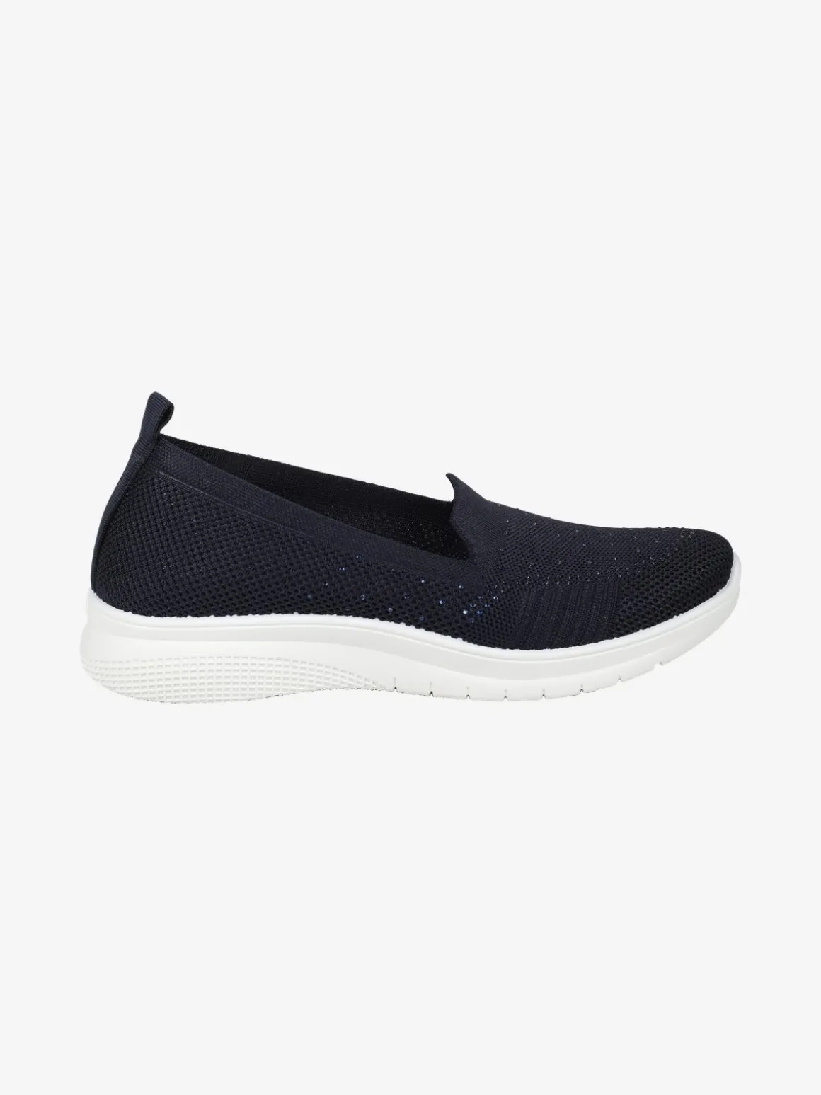 Fashion Sneakers donna slip on con strass e zeppa