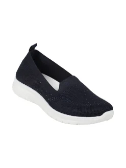 Fashion Sneakers donna slip on con strass e zeppa