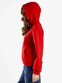 Fashion Station Felpa di Natale da donna con cappuccio - rosso