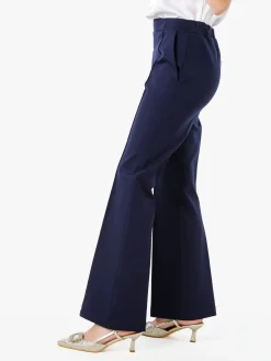 Fast Fashion Completo elegante da donna con blazer e pantaloni con finale a zampa - blu