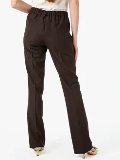 Fast Fashion Completo elegante da donna con blazer a doppiopetto e pantaloni a gamba dritta - moro