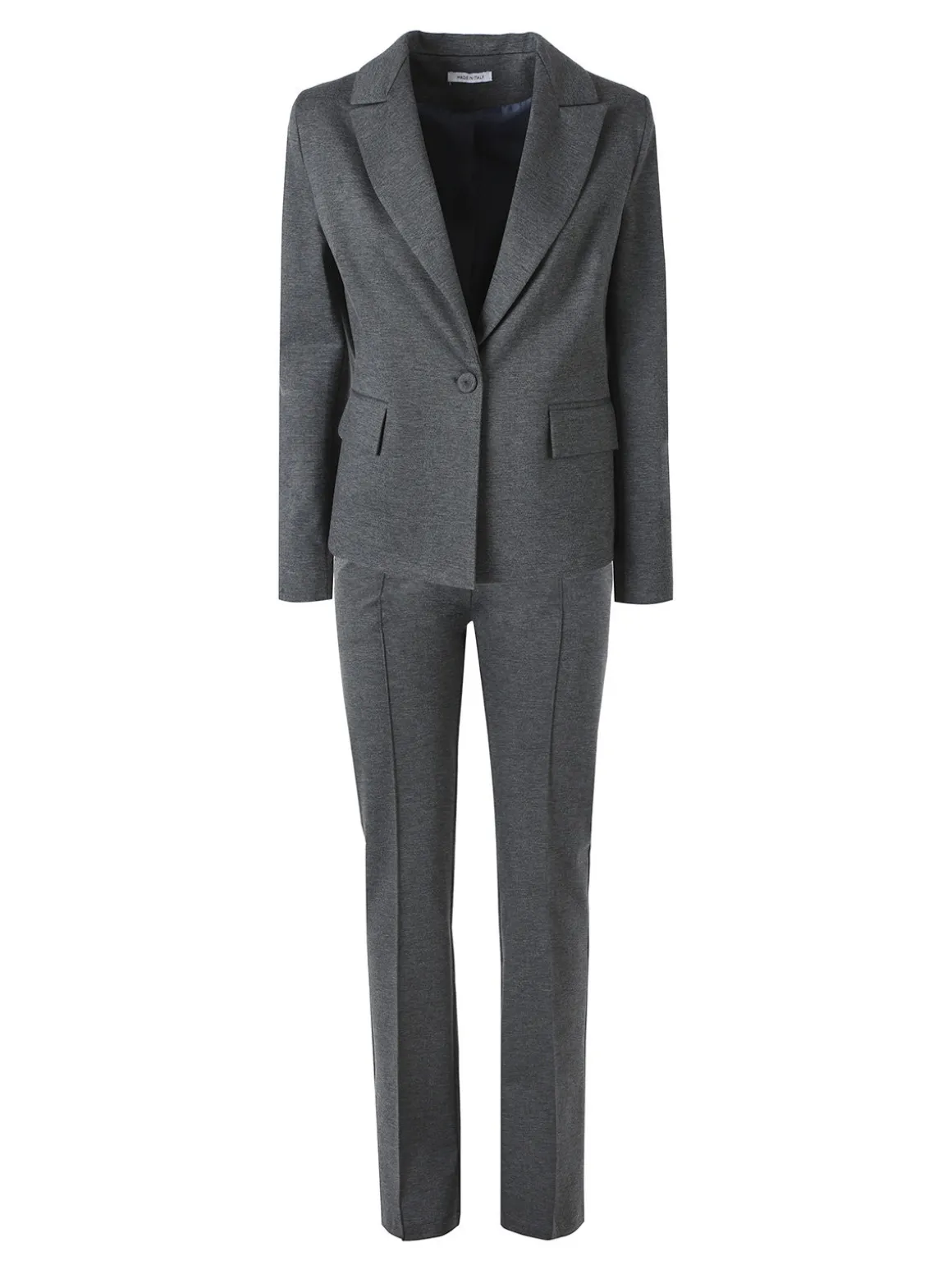Fast Fashion Completo elegante da donna con blazer e pantaloni con finale a zampa - grigio