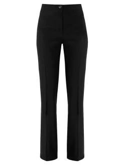 Fast Fashion Completo elegante da donna con blazer a doppiopetto e pantaloni a gamba dritta - nero