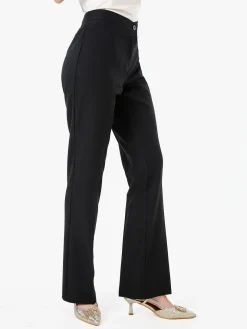 Fast Fashion Completo elegante da donna con blazer a doppiopetto e pantaloni a gamba dritta - nero