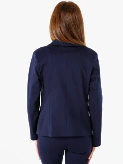 Fast Fashion Completo elegante da donna con blazer e pantaloni con finale a zampa - blu