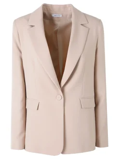 Fast Fashion Completo elegante da donna con blazer e pantaloni a gamba dritta - beige