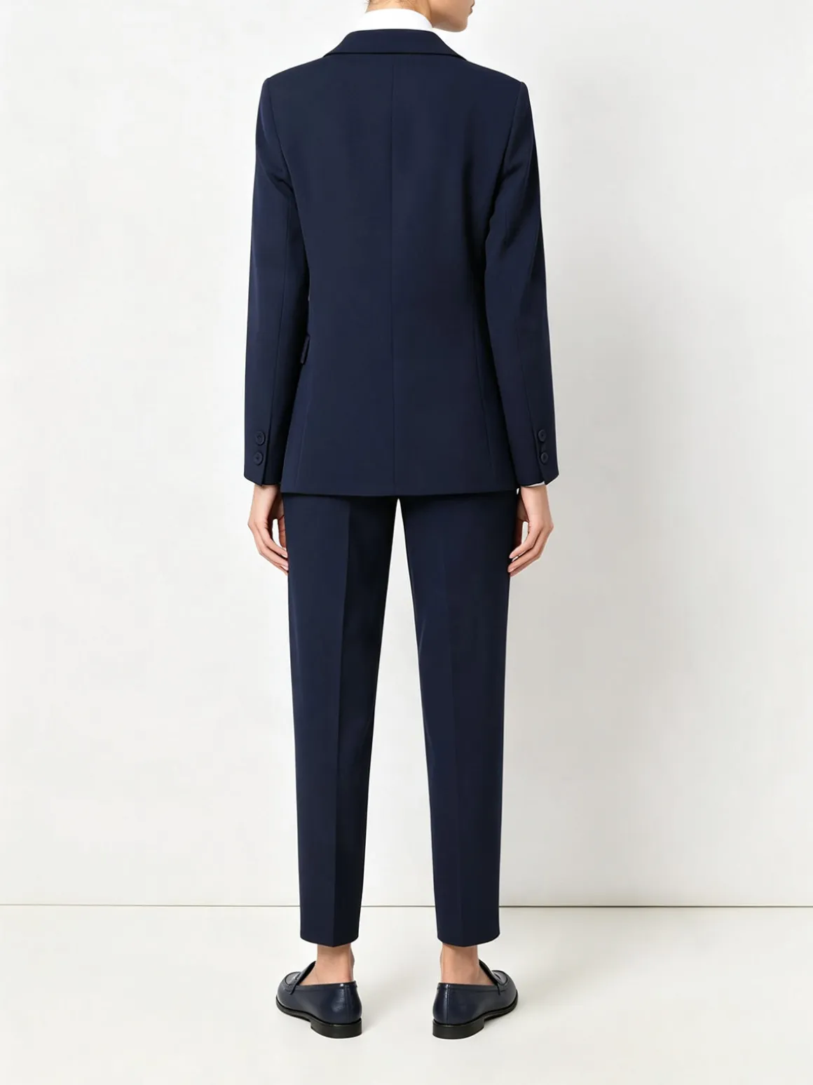 Fast Fashion Completo elegante da donna con blazer e pantaloni a gamba dritta - blu