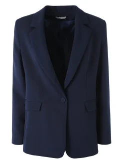 Fast Fashion Completo elegante da donna con blazer e pantaloni a gamba dritta - blu