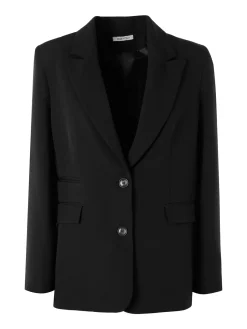 Fast Fashion Completo elegante da donna con blazer e pantaloni a gamba larga - nero
