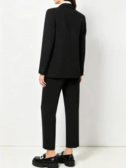 Fast Fashion Completo elegante da donna con blazer e pantaloni a gamba larga - nero
