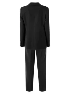 Fast Fashion Completo elegante da donna con blazer e pantaloni a gamba larga - nero