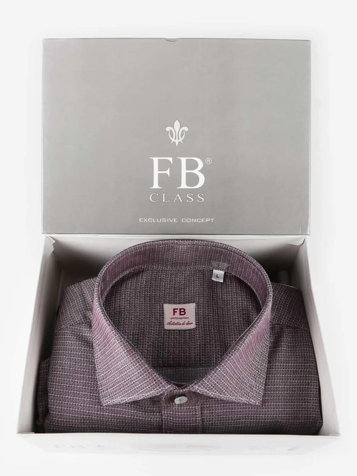 Fb Camicia da uomo slim fit a fantasia