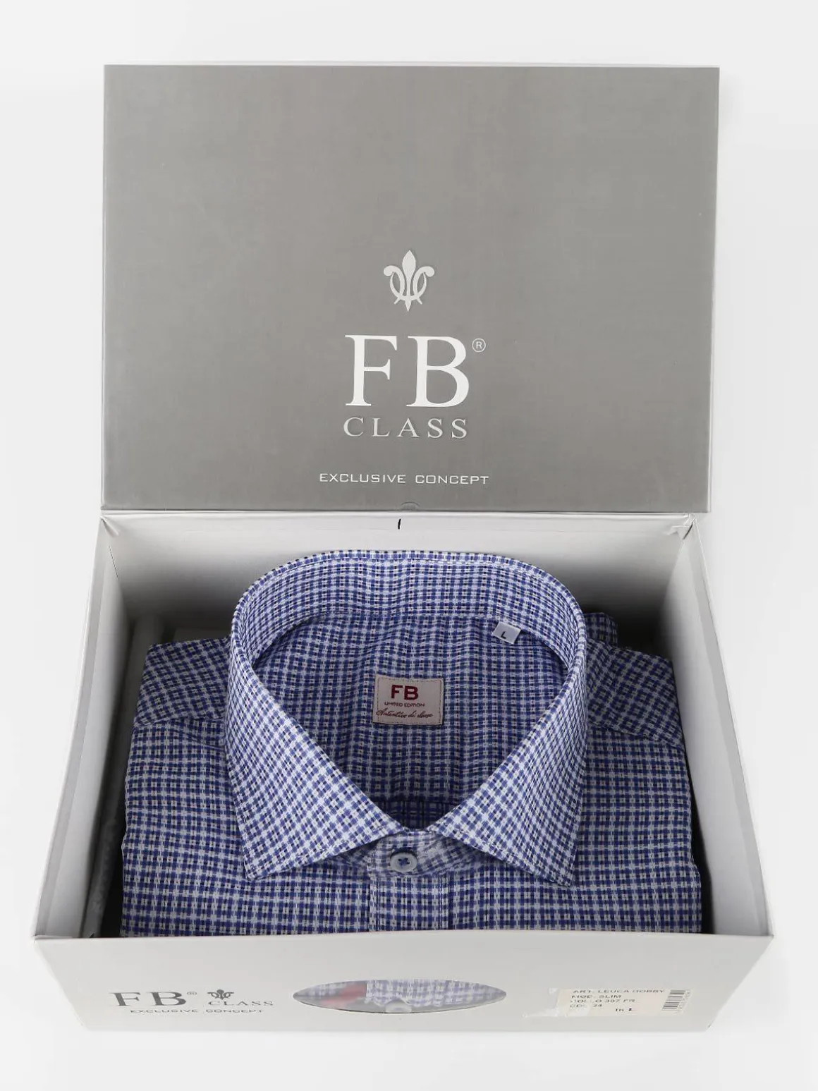 Fb Camicia slim fit da uomo a quadretti