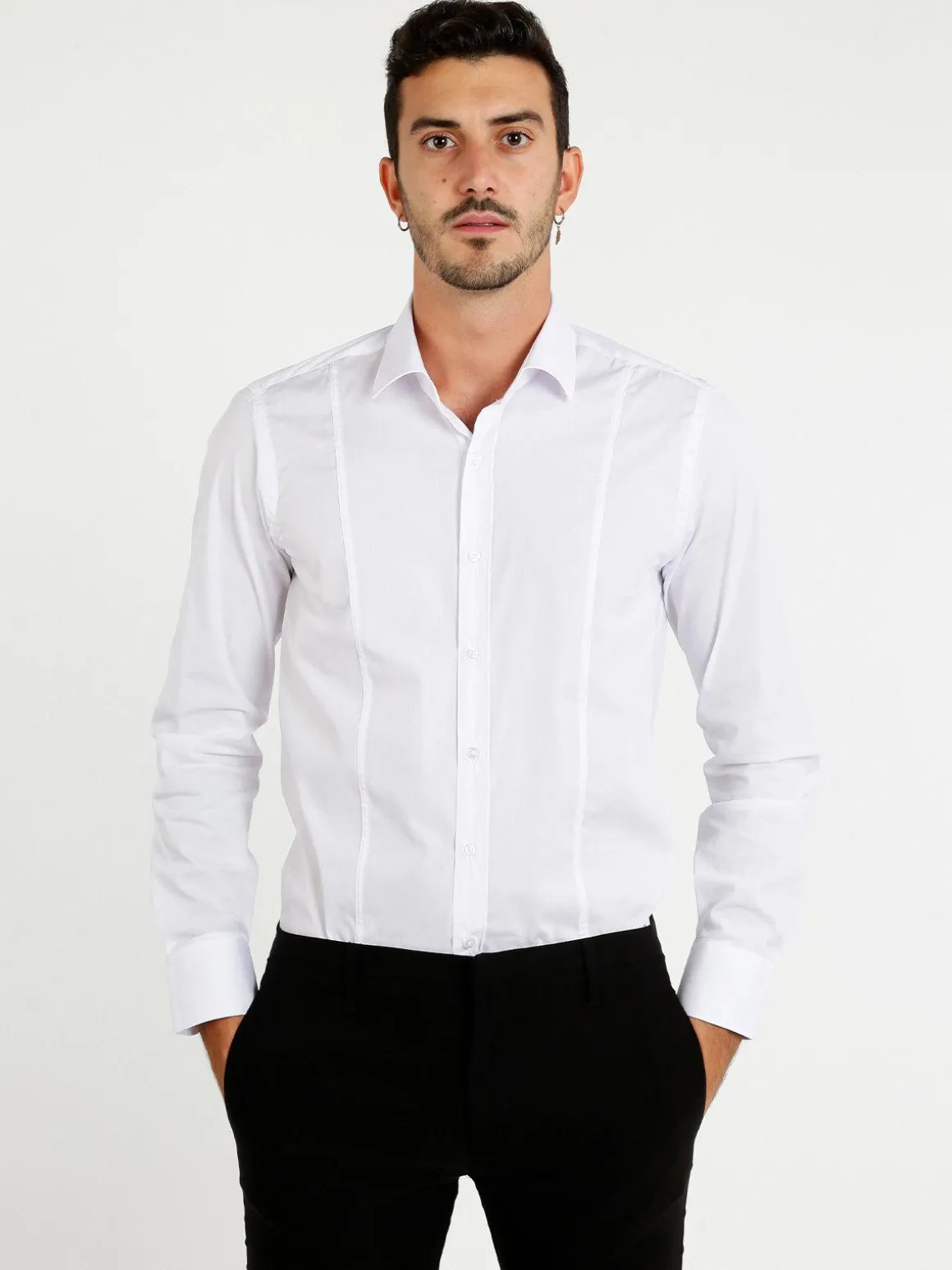 Fb Camicia slim stretch da uomo