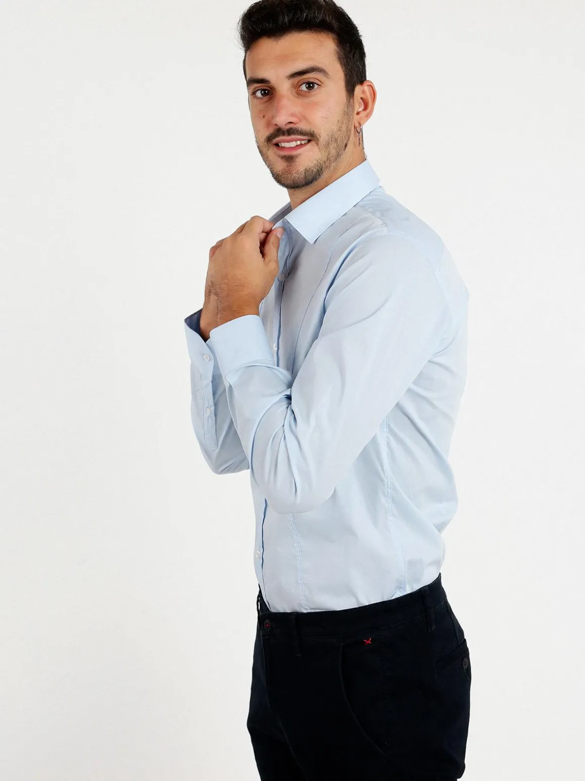 Fb Camicia slim stretch da uomo