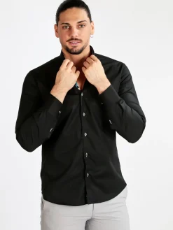 Fb Camicia uomo slim fit a maniche lunghe