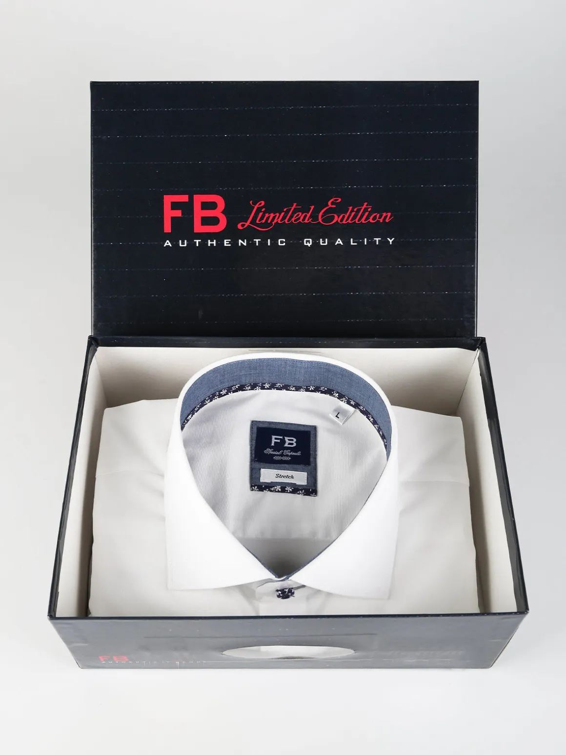 Fb Camicia uomo slim fit a maniche lunghe