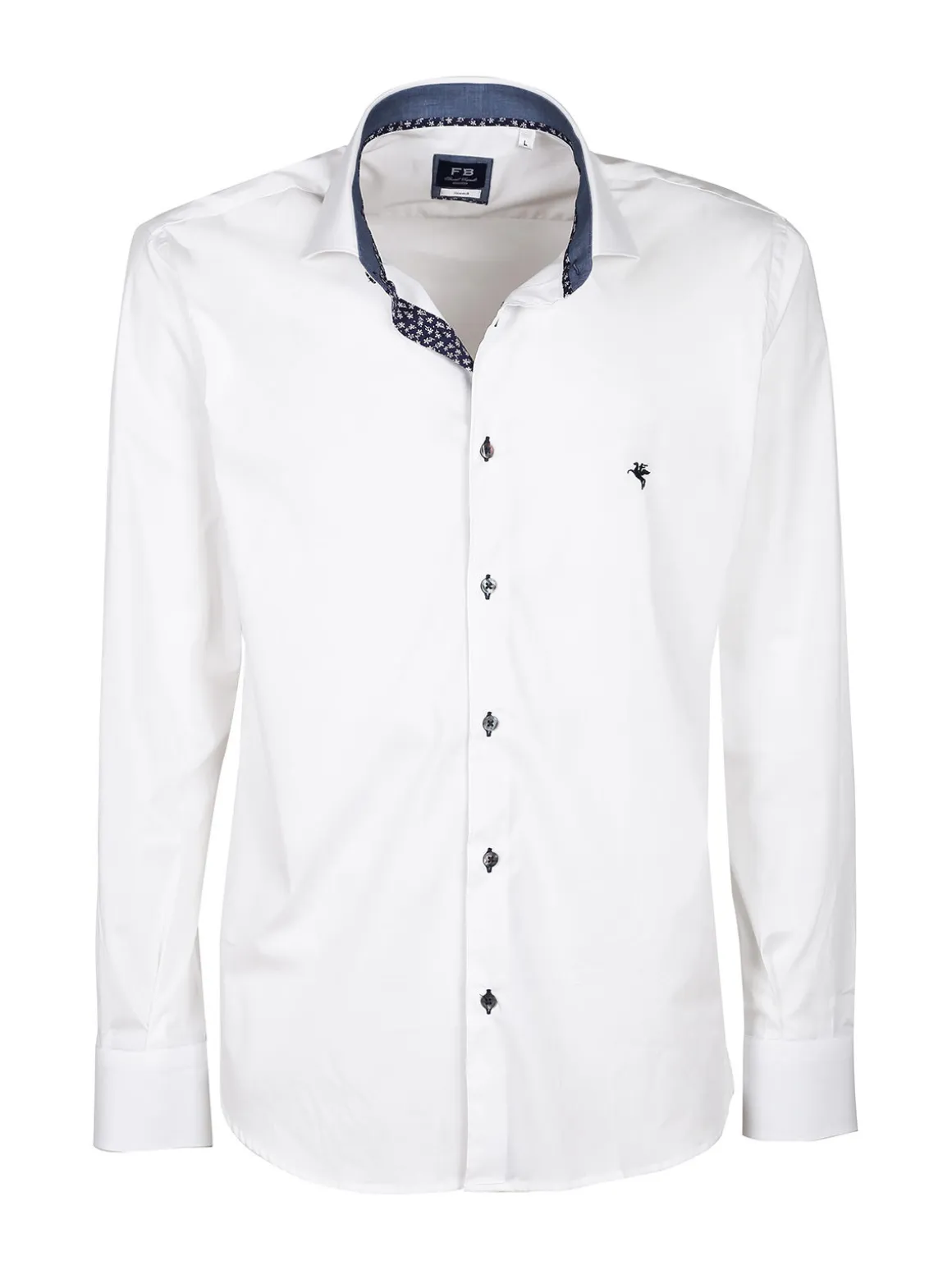 Fb Camicia uomo slim fit a maniche lunghe